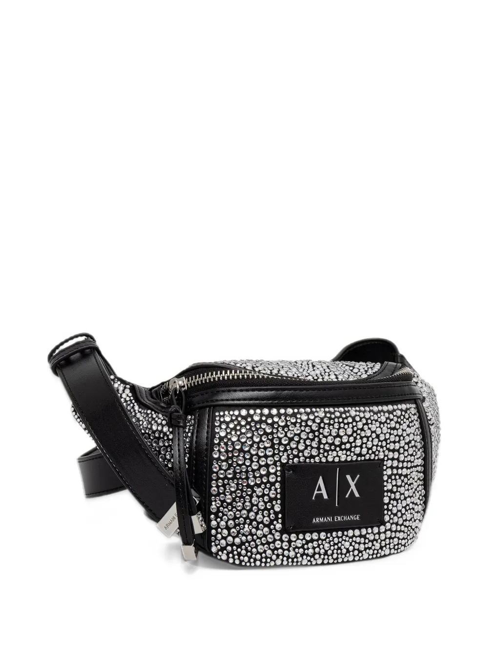 Armani Exchange crystal-embellished belt bag Zwart
