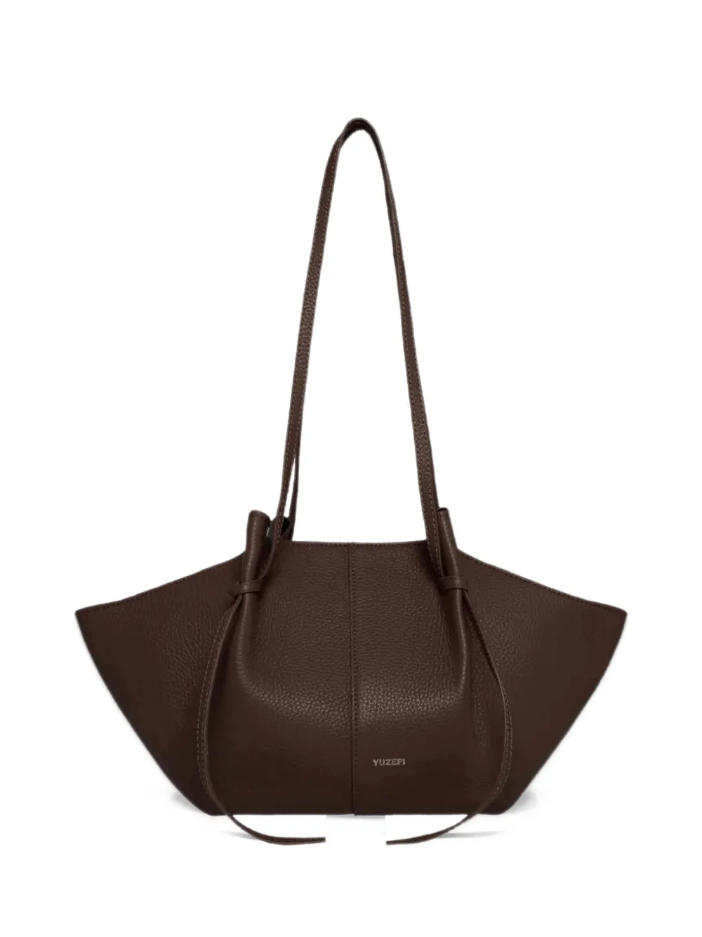 Yuzefi medium Mochi pebble-grained leather shoulder bag - Marrone