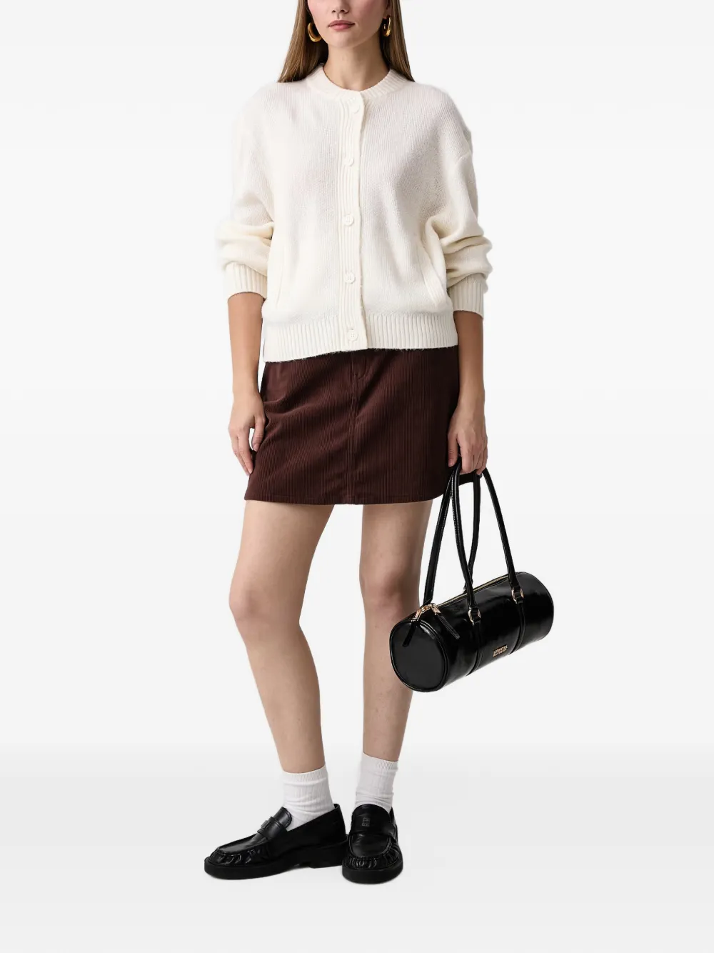 Vans teddy round-neck cardigan Wit