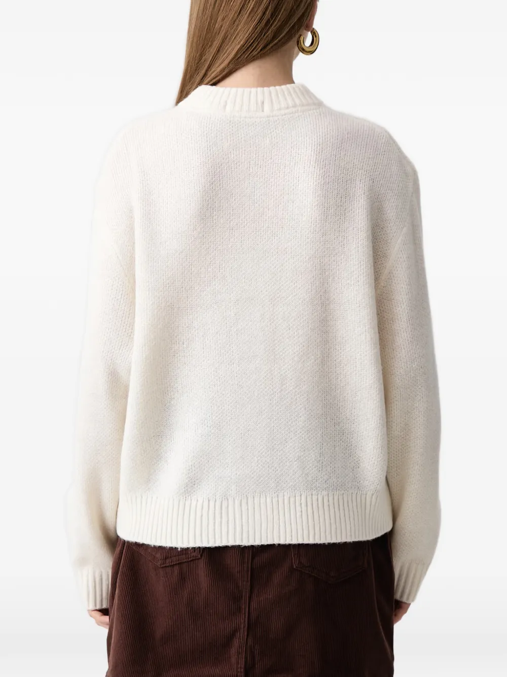 Vans teddy round-neck cardigan Wit