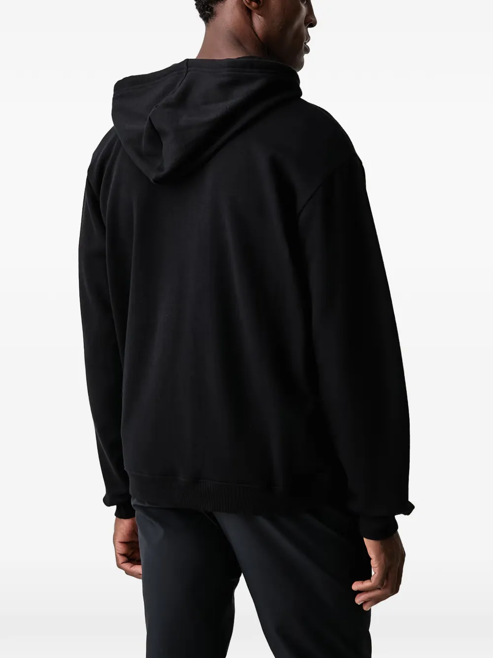 Under Armour logo-embroidered zip-up hoodie Zwart
