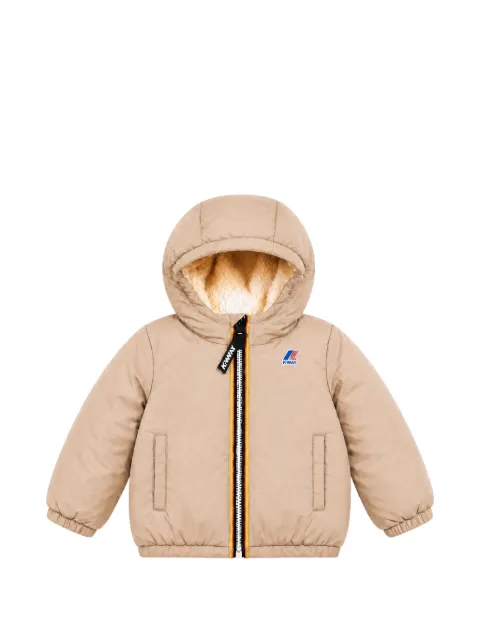 K Way Kids E. Le Vrai 4.0 Claudine Orsetto logo-patch hooded jacket