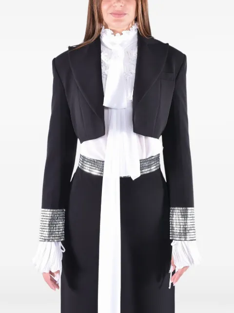 SILENCE LIMITED Karat crystal-embellished cropped blazer