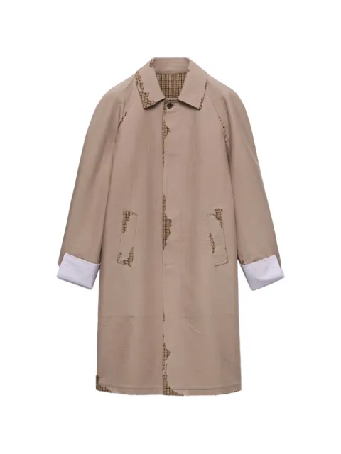 Prada bonded poplin coat with devoré effect