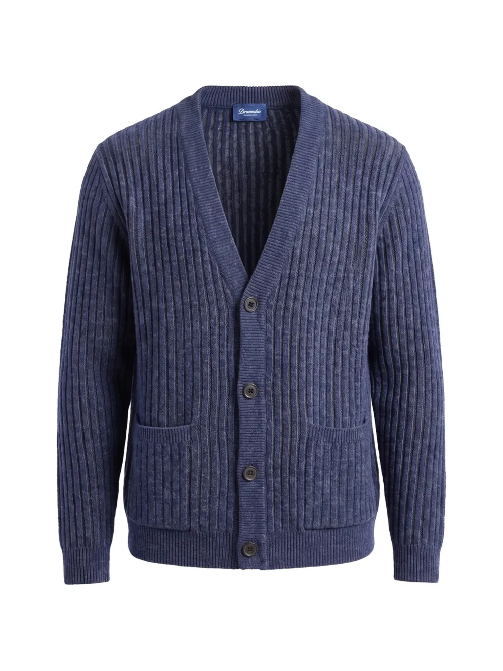 Drumohr ribbed-knit cardigan - Blue