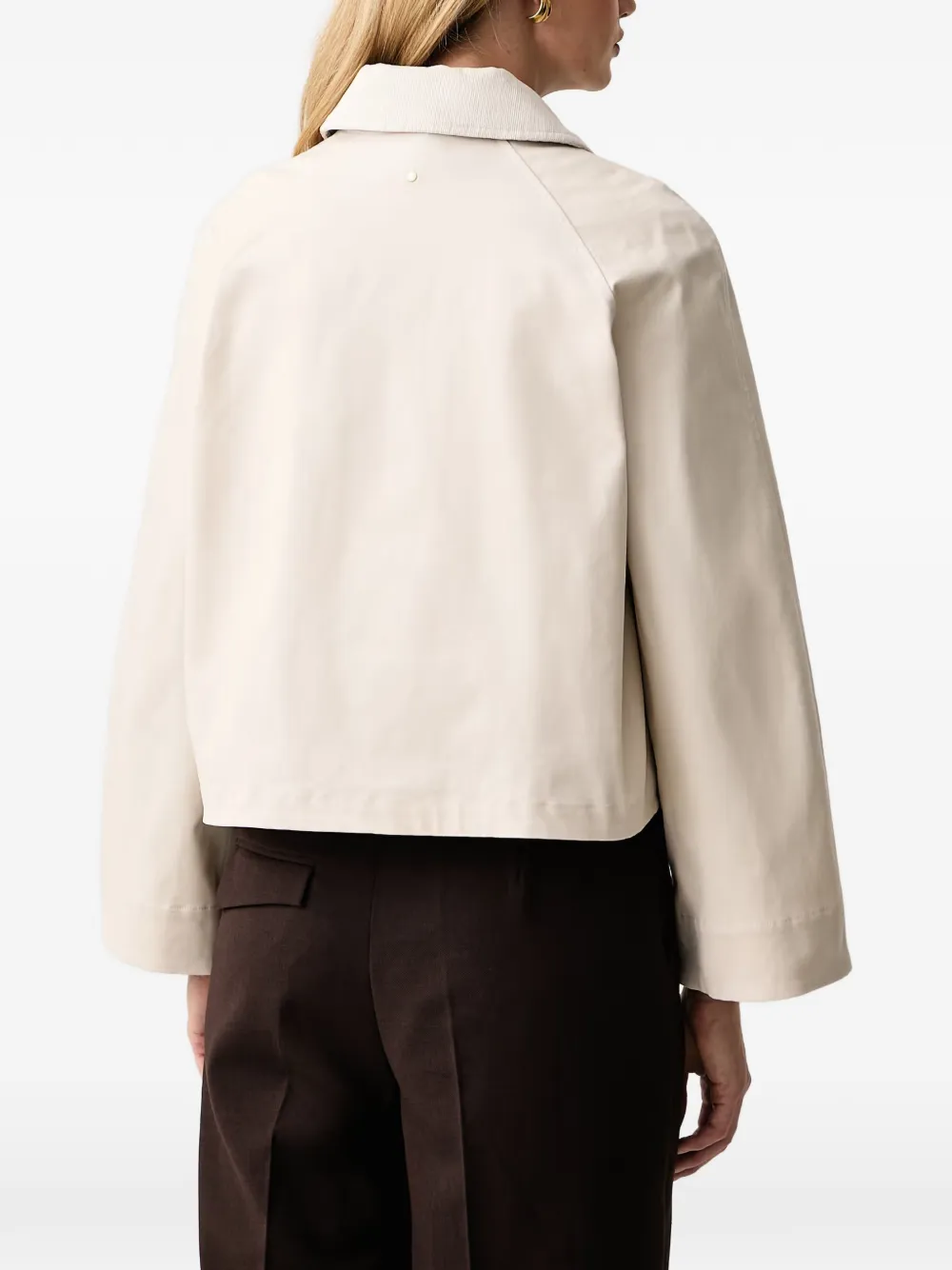 Armani Exchange button-fastening cropped jacket Beige