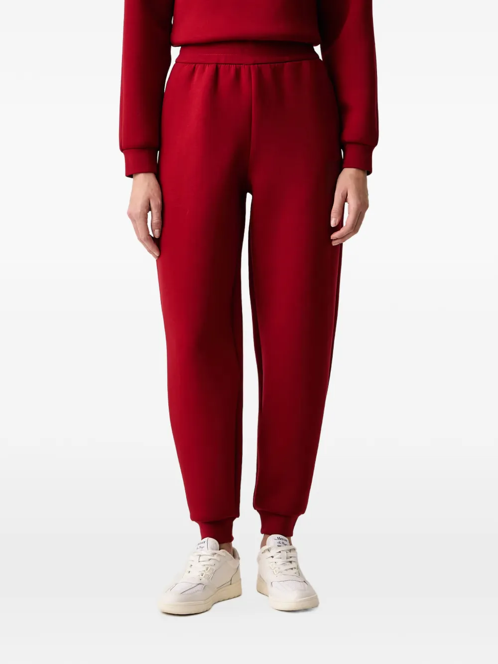 Armani Exchange crystal-embellished logo-print track pants - Rosso