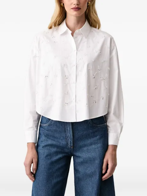 Armani Exchange sequin-embellished cropped shirt