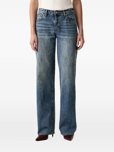Armani Exchange oversized faded straight-leg jeans