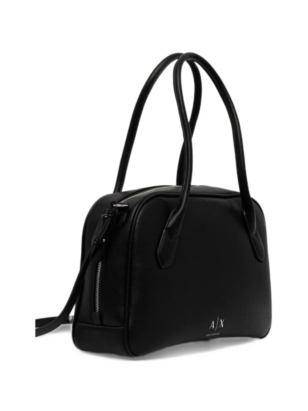 Armani Exchange logo-print pebbled-effect tote bag Zwart