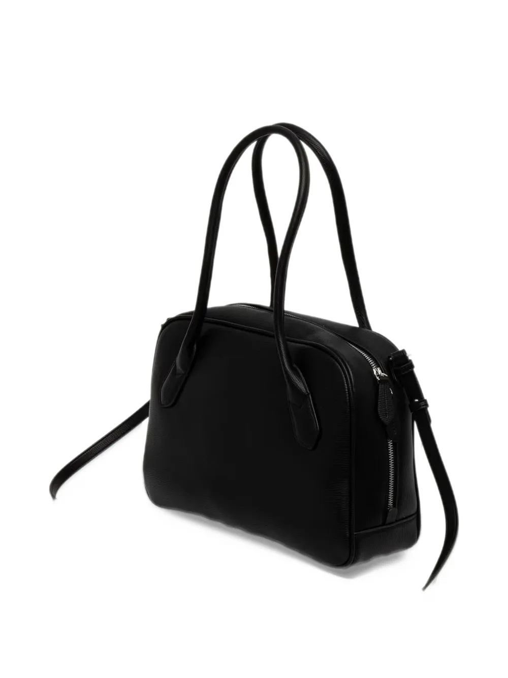 Armani Exchange logo-print pebbled-effect tote bag Zwart
