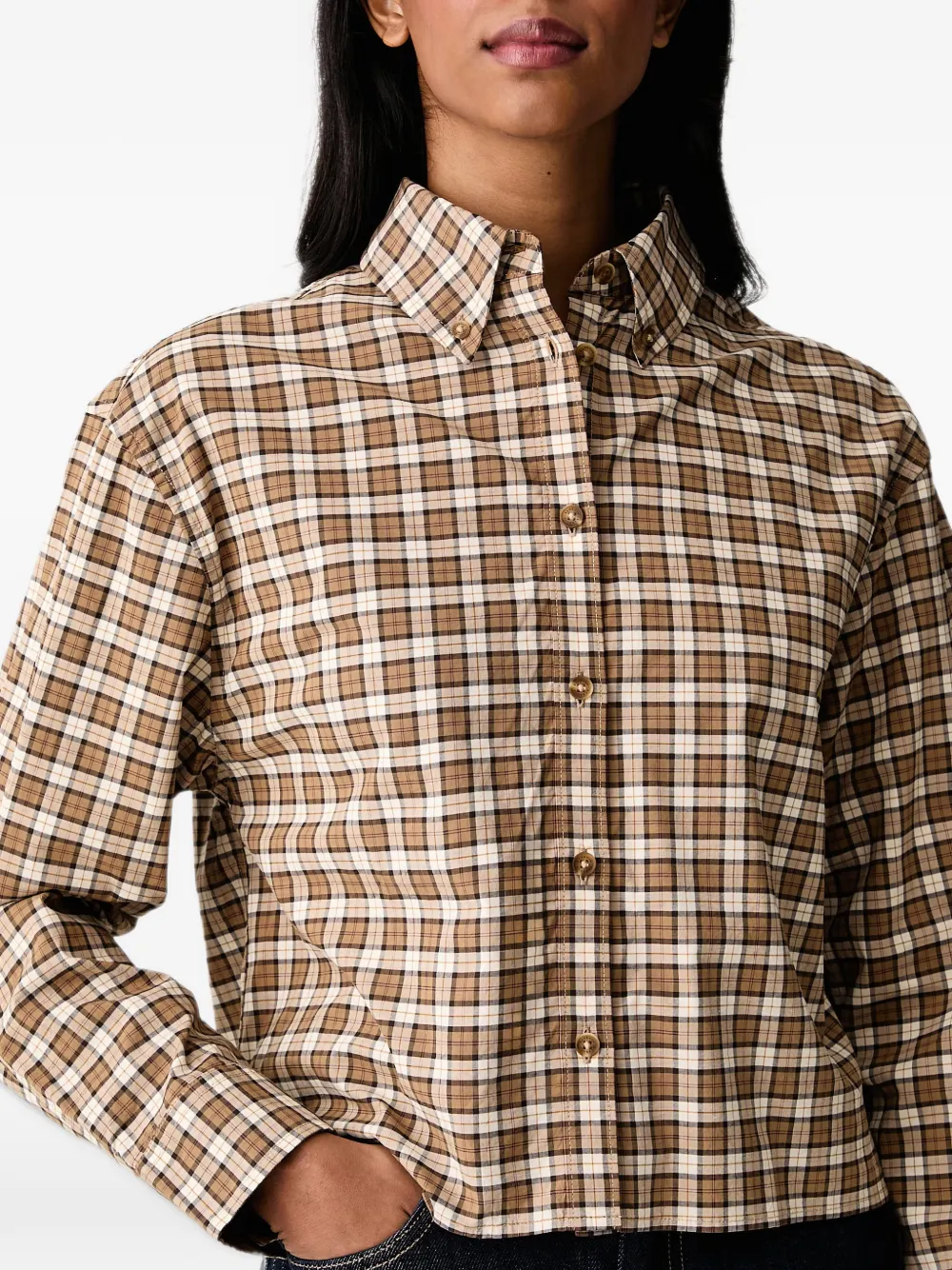Barbour Ravenshill boxy shirt Bruin