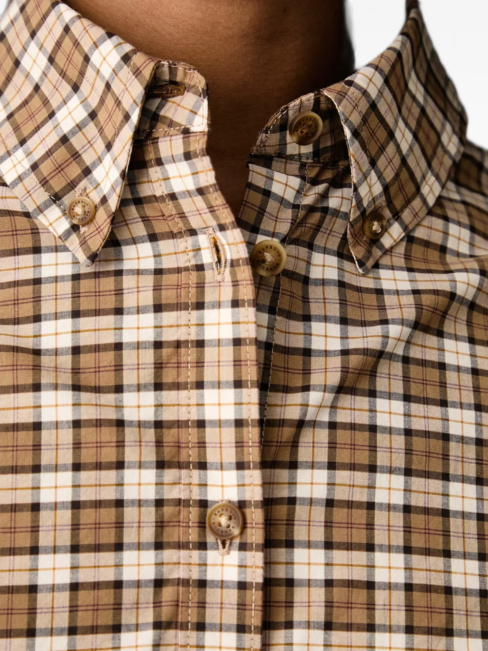 Barbour Ravenshill boxy shirt Bruin