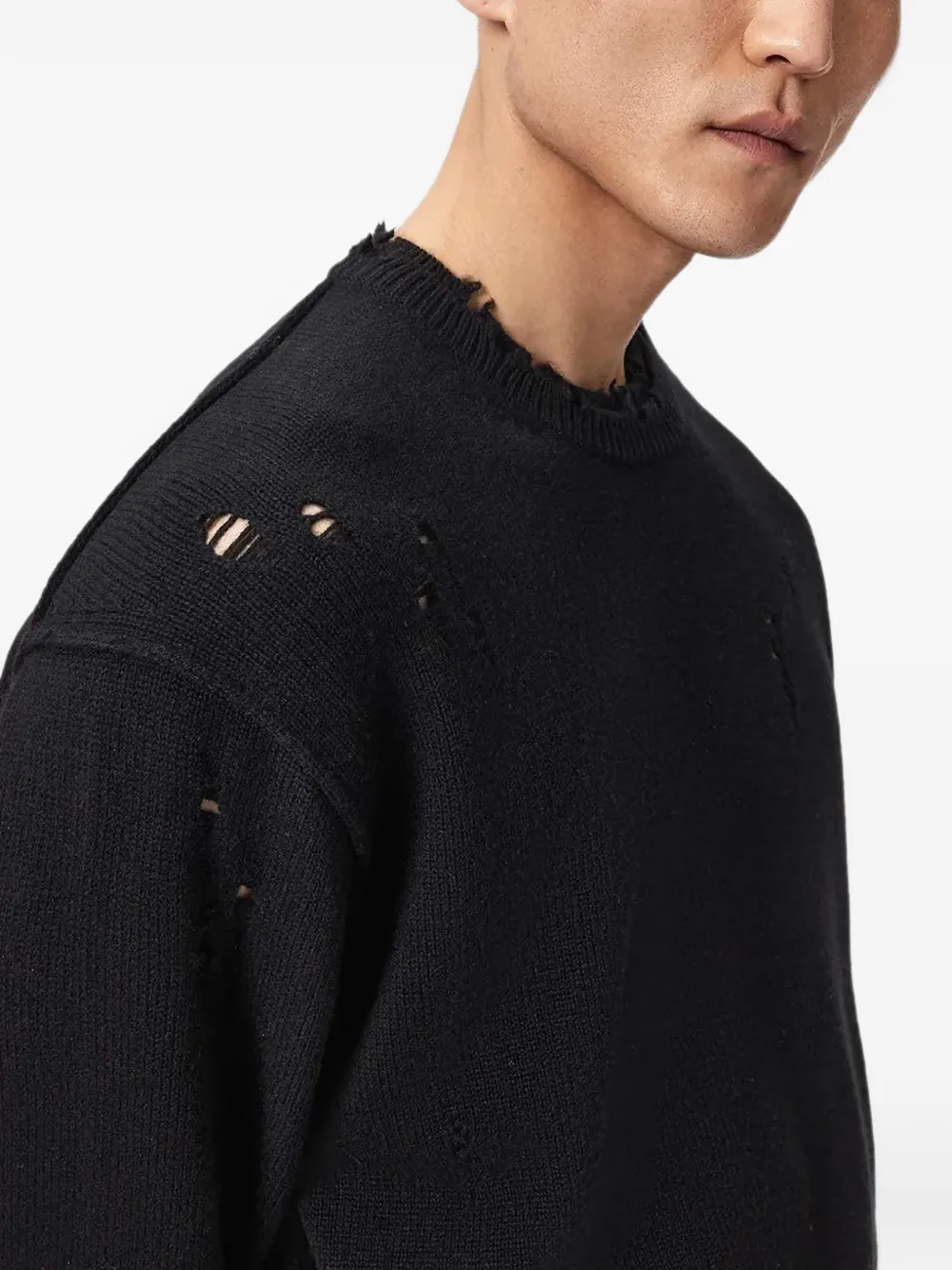 AllSaints Wolf oversized wool-blend jumper Zwart