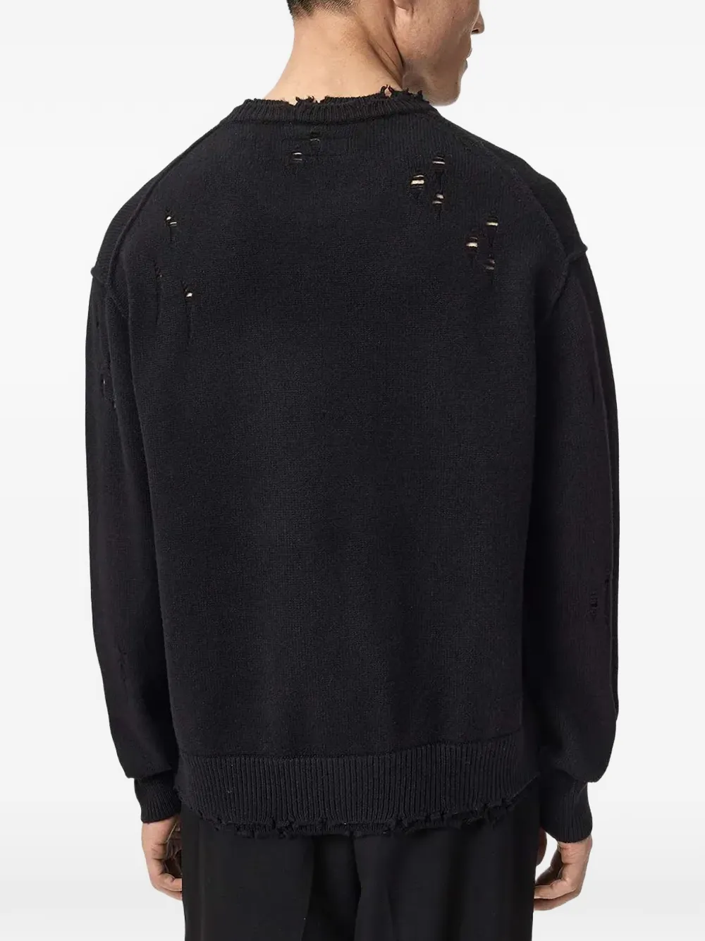 AllSaints Wolf oversized wool-blend jumper Zwart