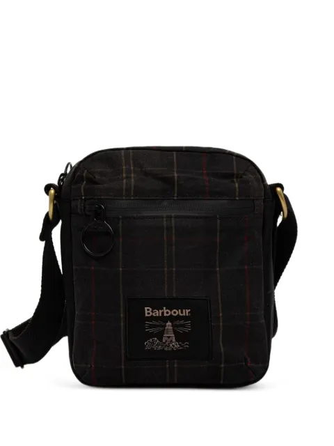 Barbour bandolera Field encerada a cuadros tartán