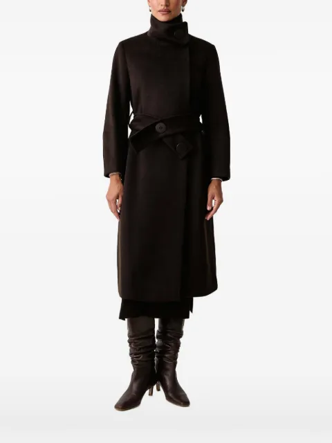 Armani Exchange belted double-breasted coat