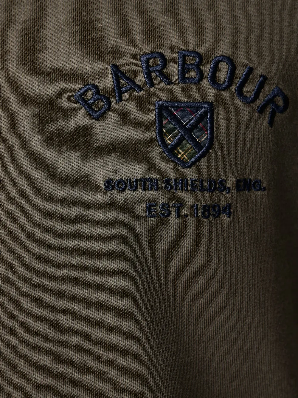 Barbour Tartan tailored crest T-Shirt Groen