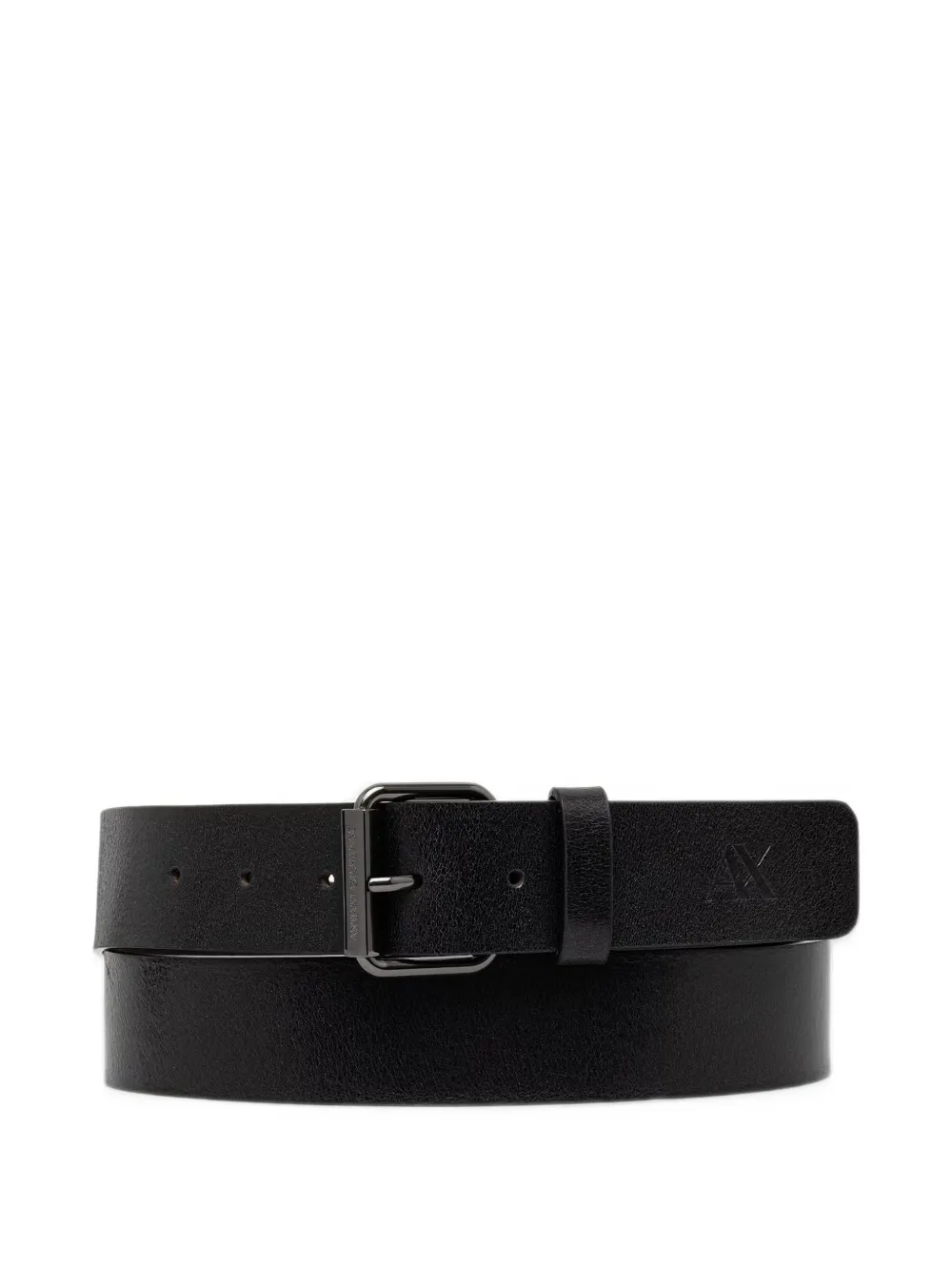 Armani Exchange logo-debossed buckle belt - Nero