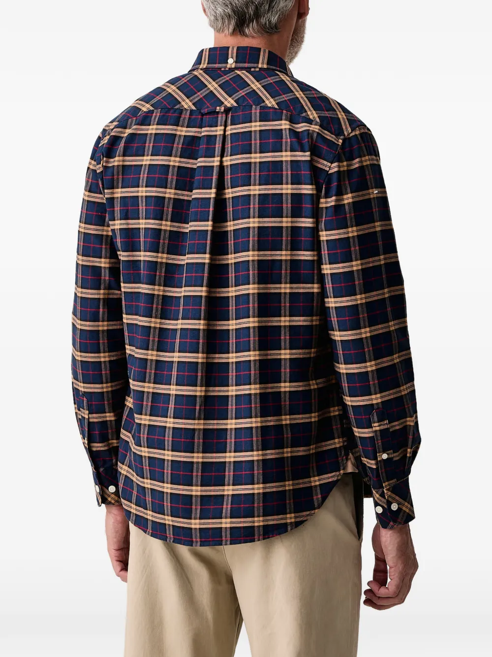Barbour forth authentic-fit long-sleeved shirt Blauw
