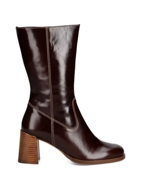 BILLI BI contrast-stitched block-heel boots