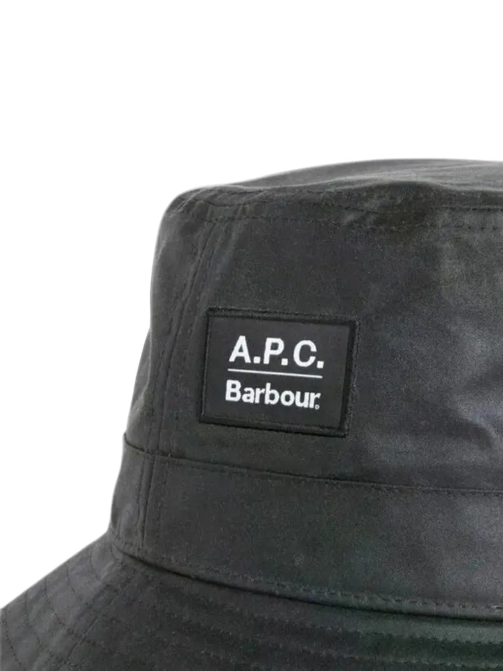 Barbour x A.P.C. waxed bucket hat Zwart