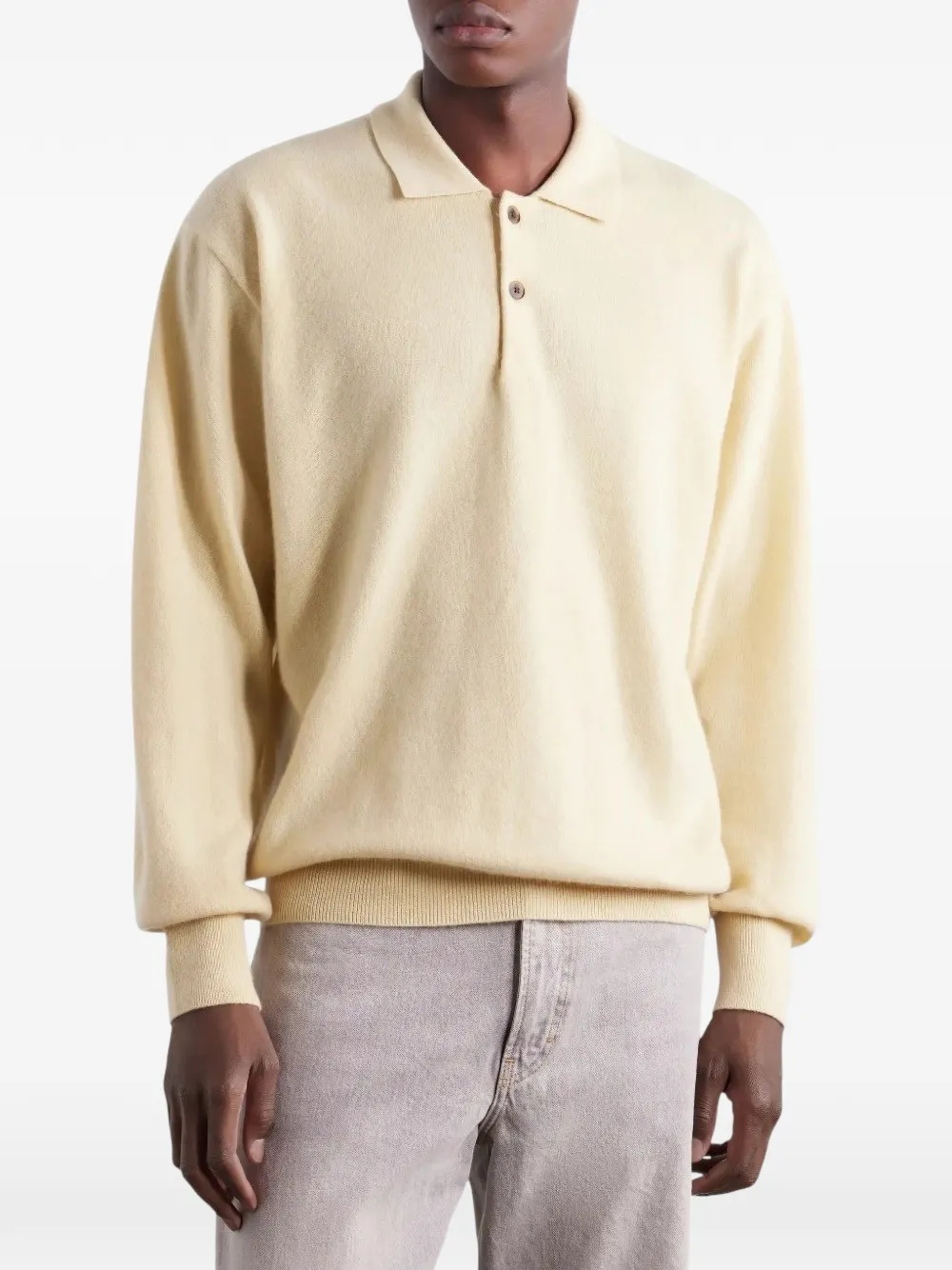 STEIN knit cashmere polo shirt - Giallo