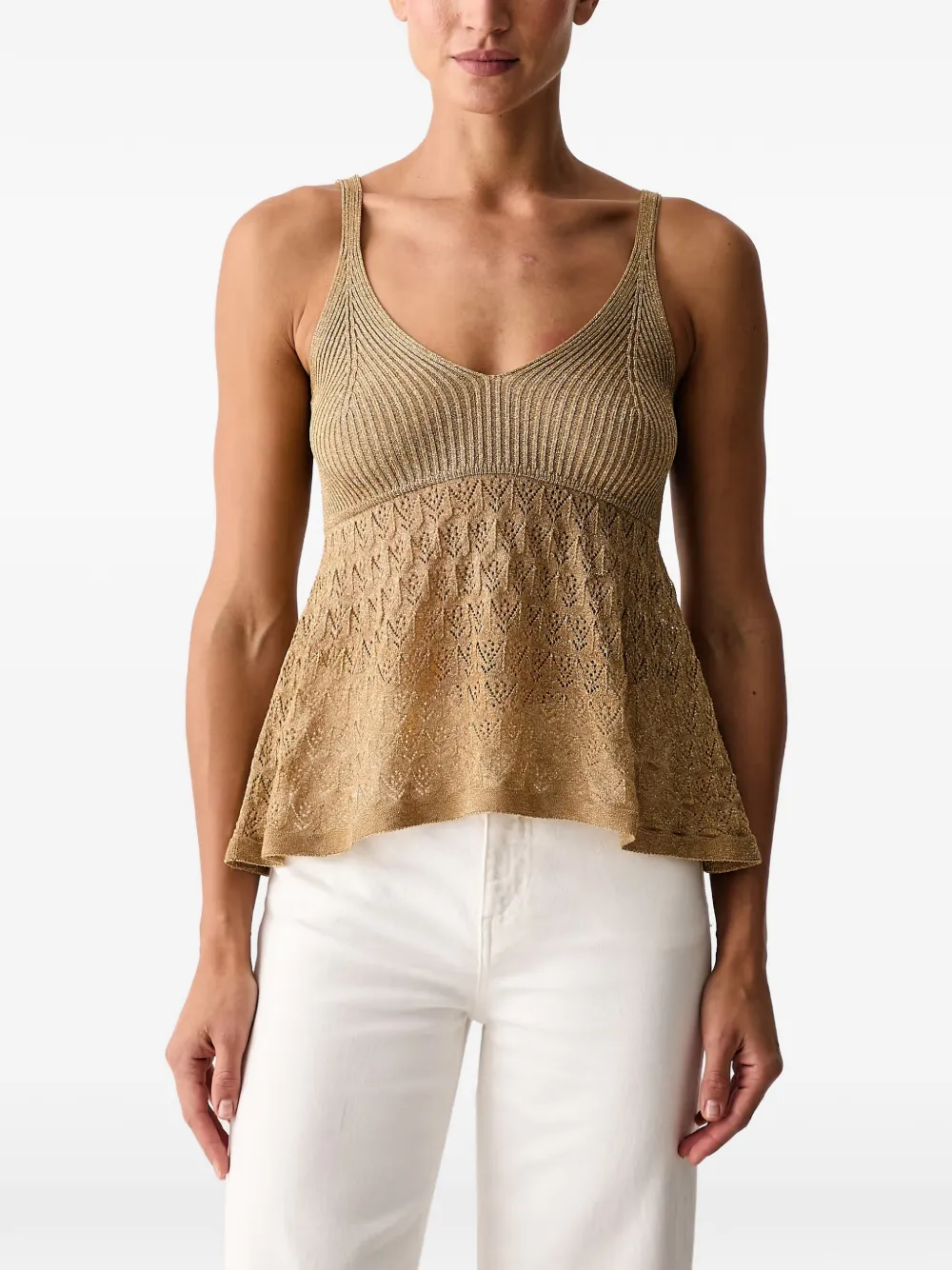 TWINSET fitted knit top - Oro