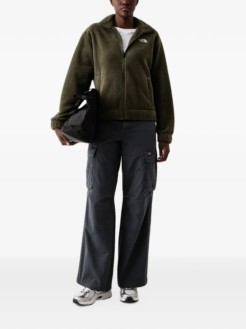 The North Face collared fleece jacket Groen