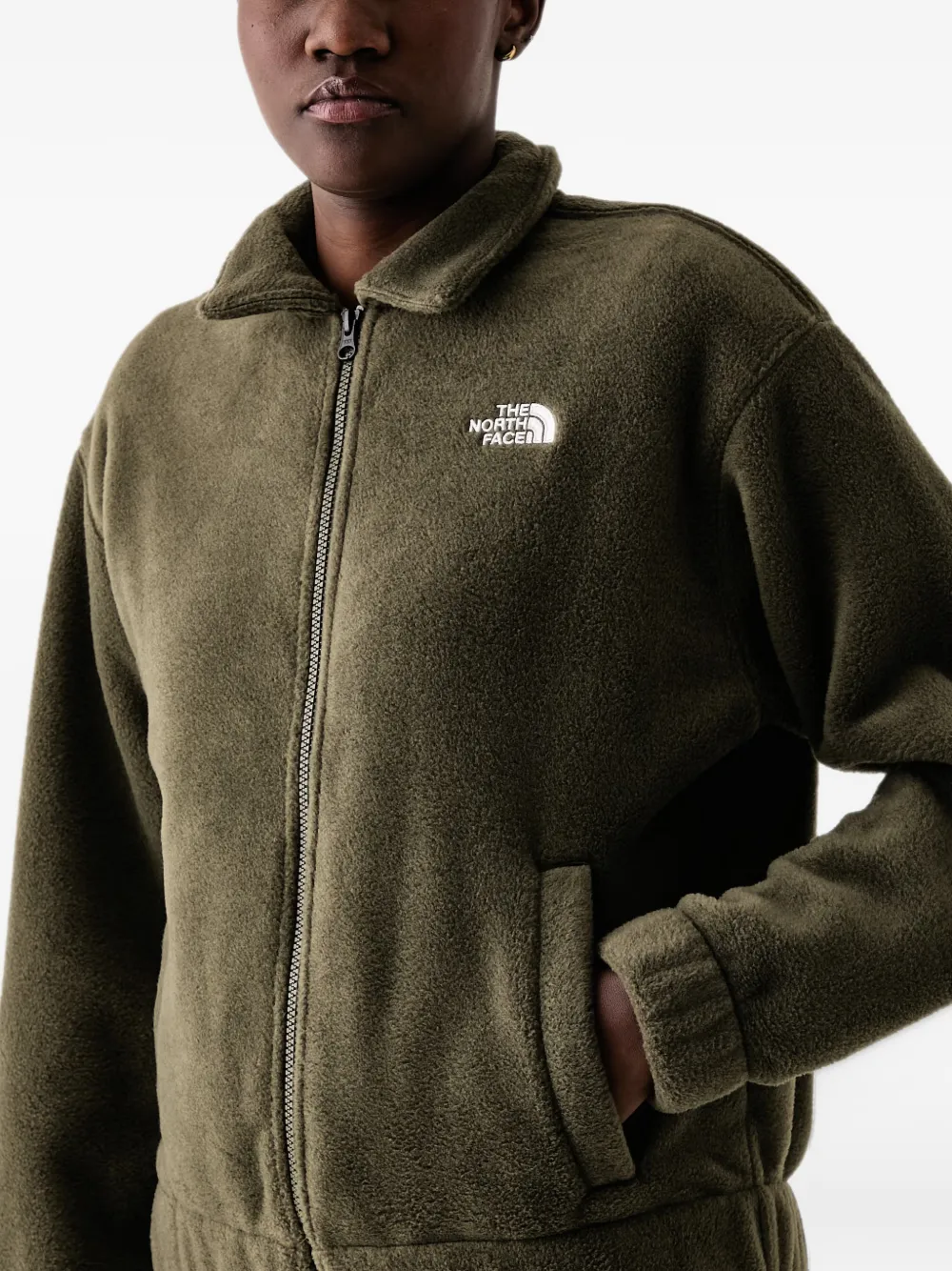 The North Face collared fleece jacket Groen