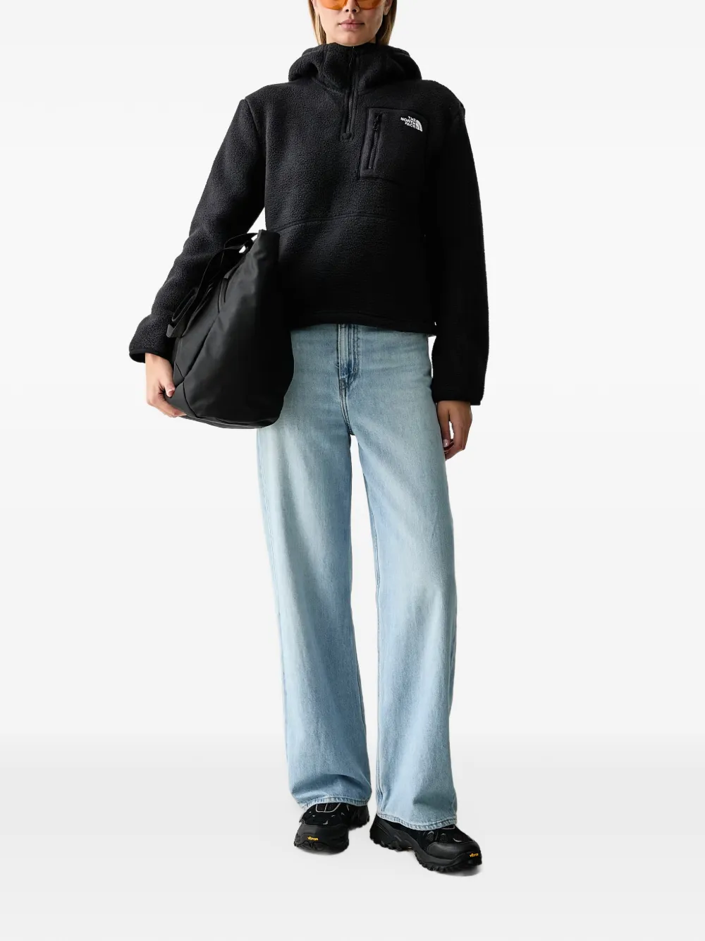 The North Face Yumiori 1 4-zip Novelty hooded fleece jacket Zwart