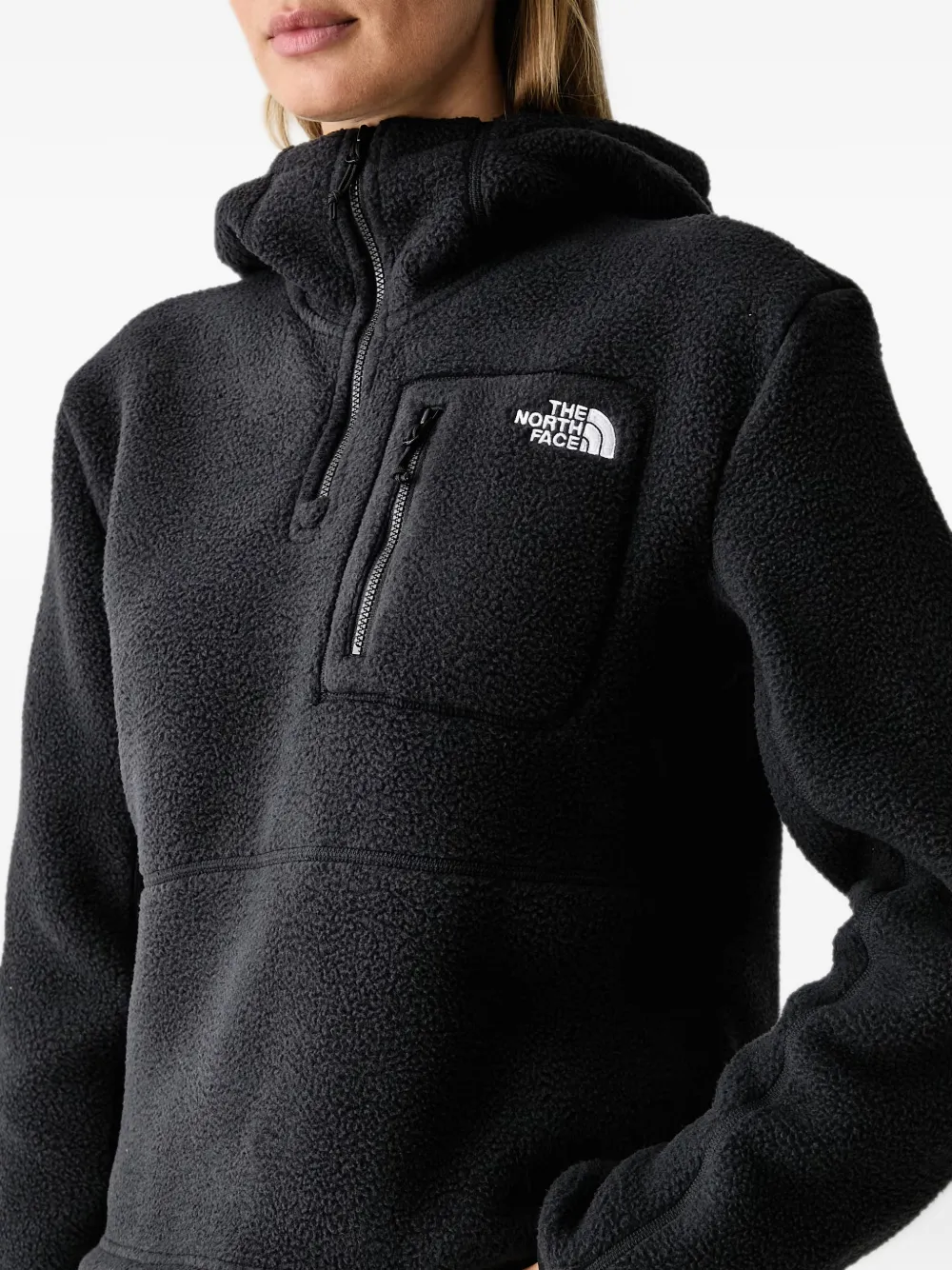 The North Face Yumiori 1 4-zip Novelty hooded fleece jacket Zwart