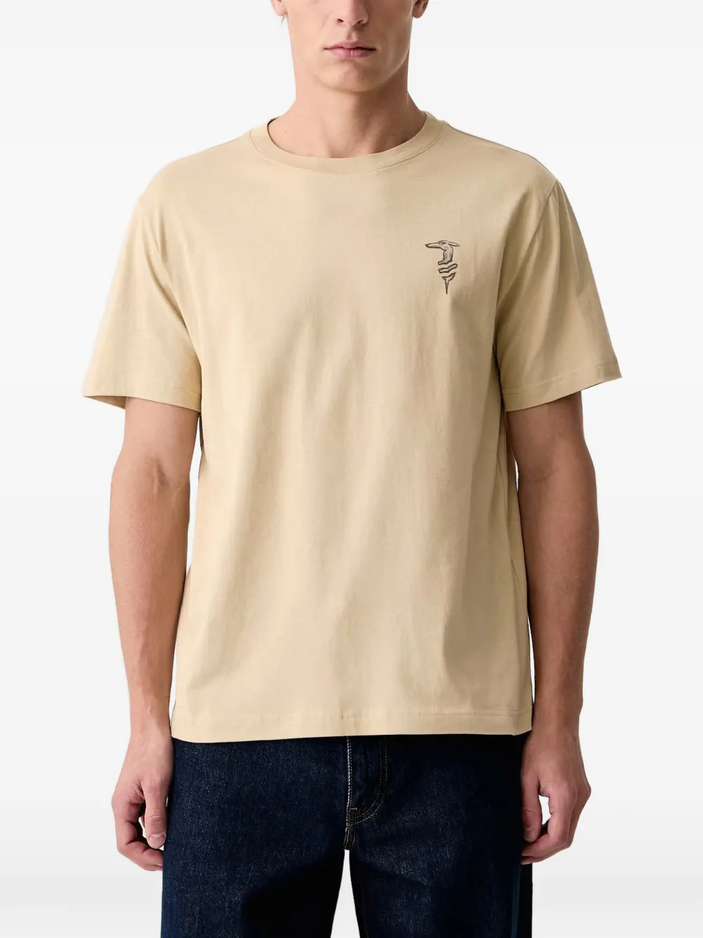 Trussardi greyhound-print T-shirt Beige