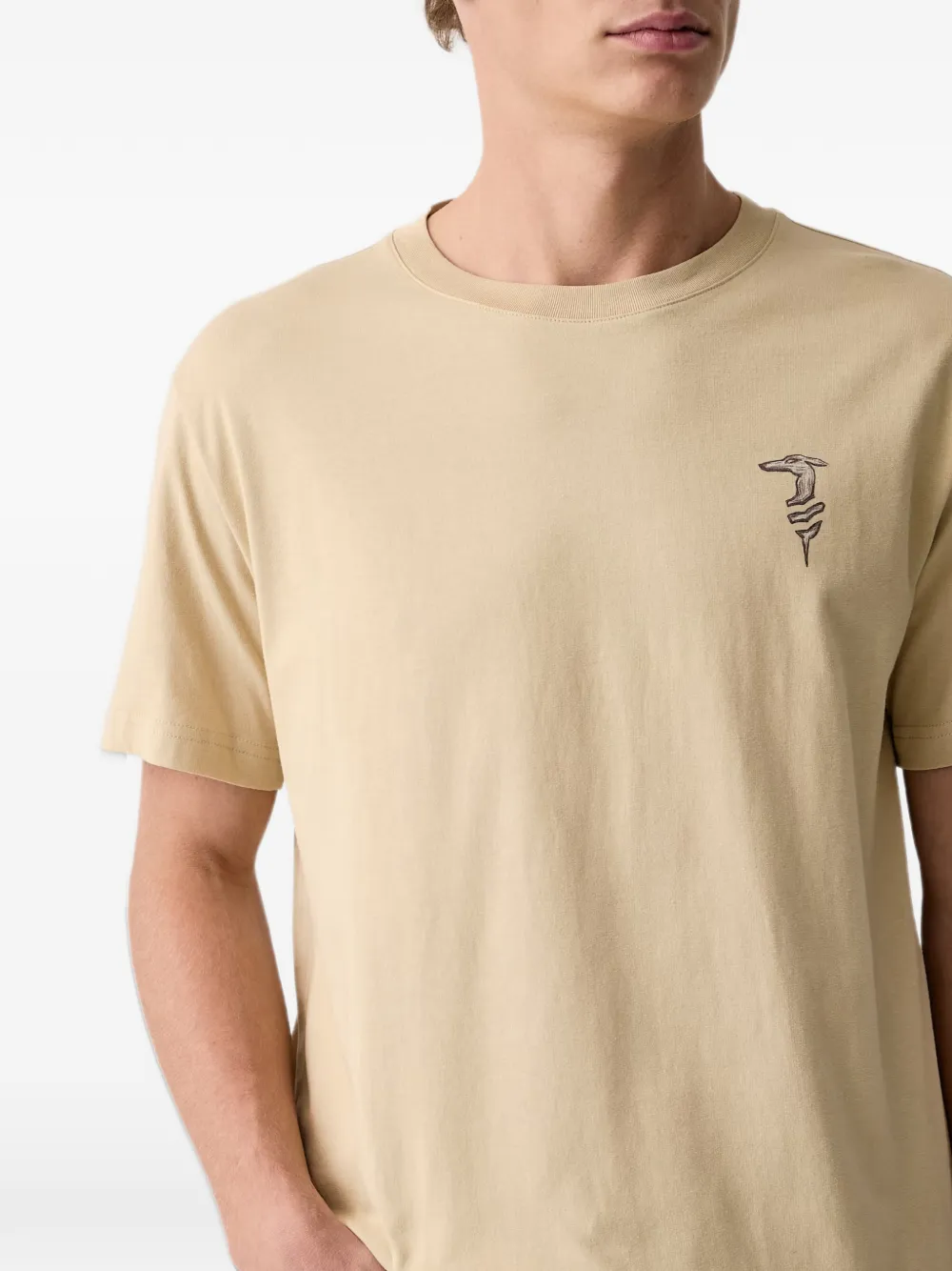 Trussardi greyhound-print T-shirt Beige