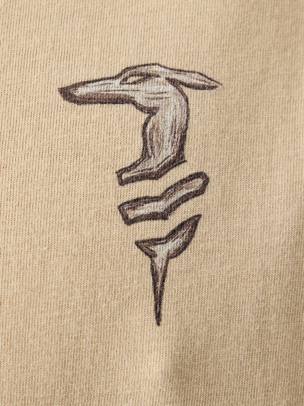 Trussardi greyhound-print T-shirt Beige