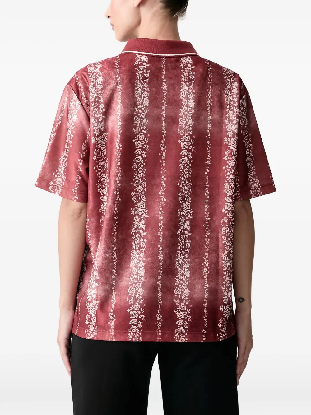 Stine Goya xUmbro floral-print polo shirt Rood