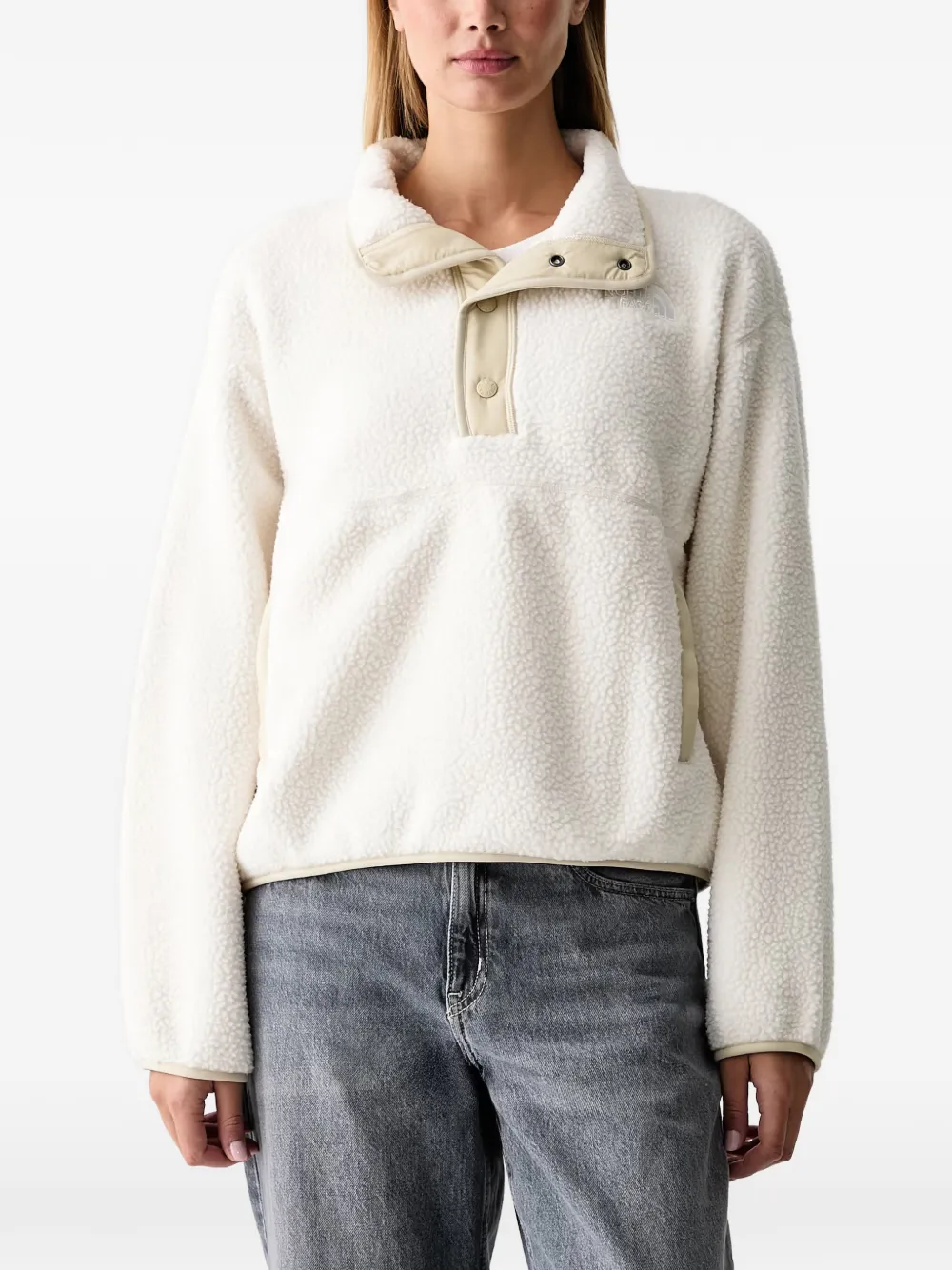 The North Face Cragmont 1/2 snap fleece jacket - Bianco