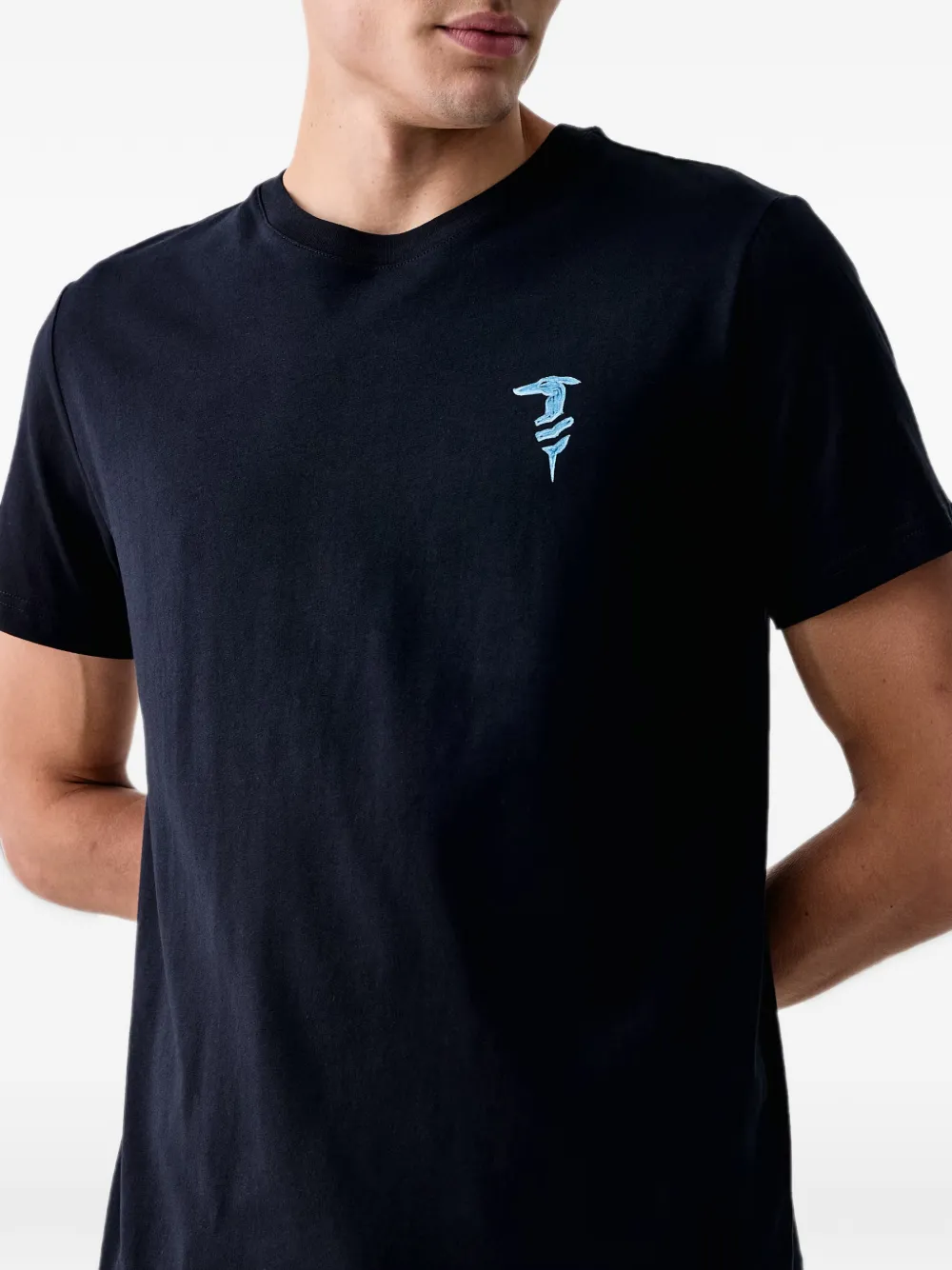 Trussardi embroidered-logo T-shirt Zwart