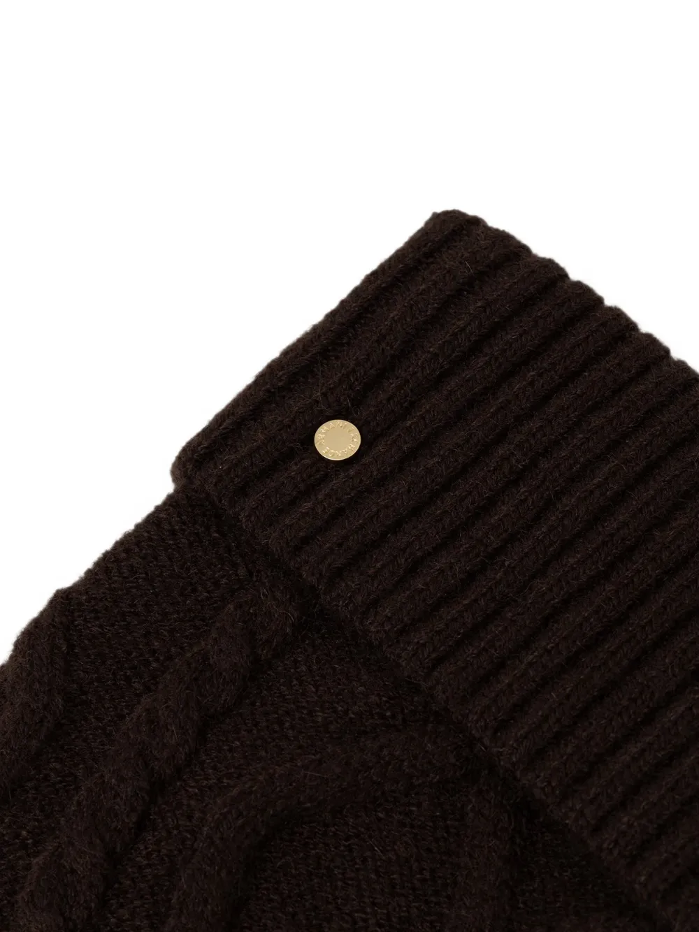 Armani Exchange cable-knit beanie hat Bruin
