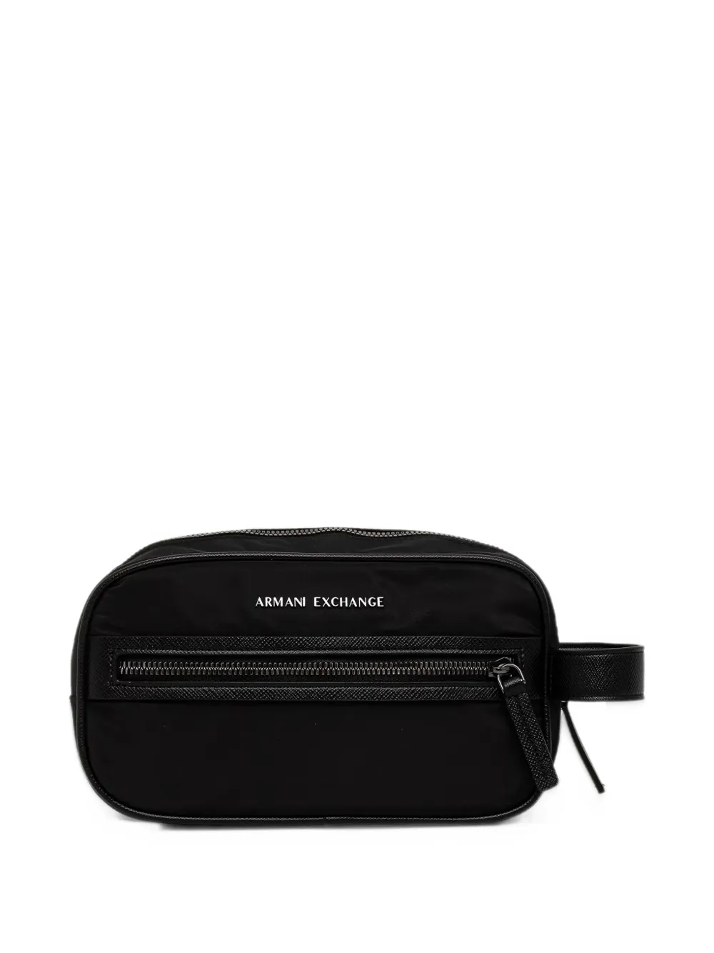 Armani Exchange logo-plaque wash bag Zwart