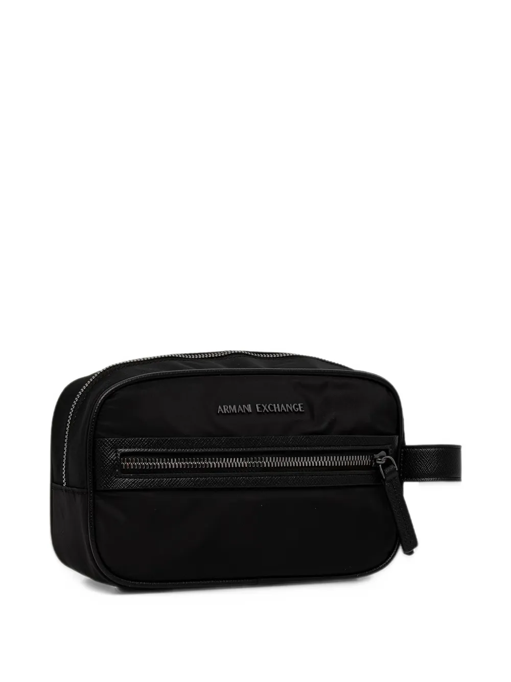 Armani Exchange logo-plaque wash bag Zwart