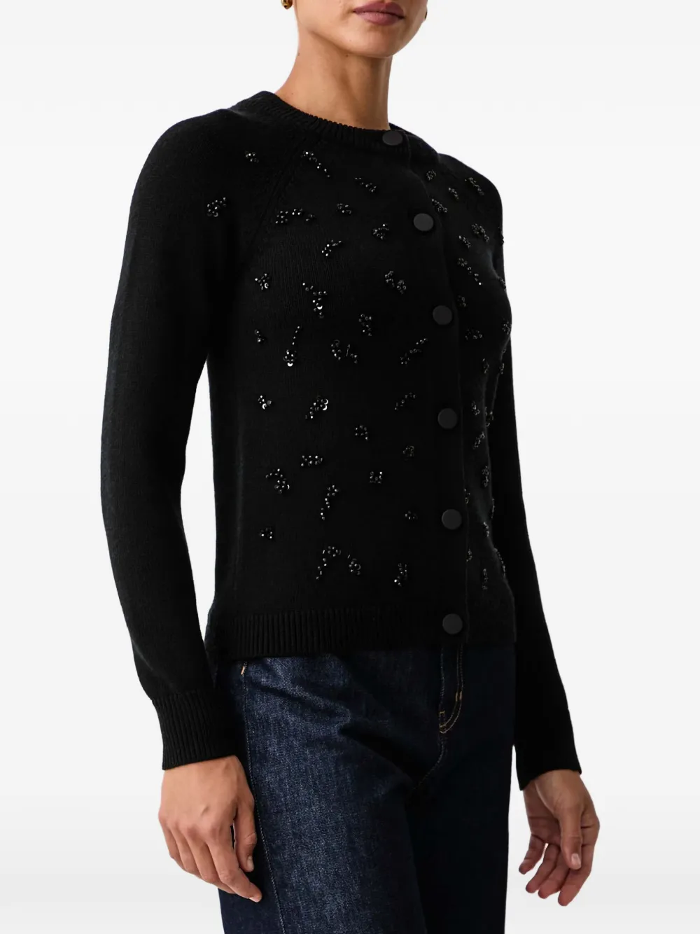 Armani Exchange sequin-embellished cardigan Zwart