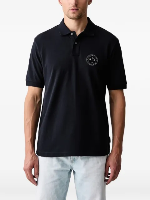 Armani Exchange logo-patch polo shirt