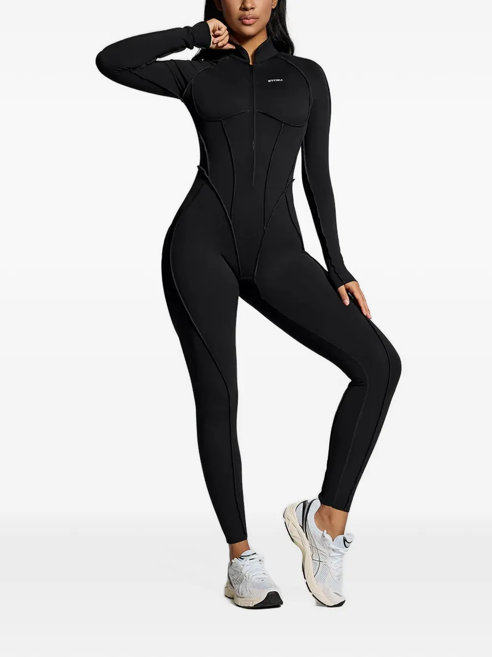 BetterMe open-back panelled jumpsuit - Nero
