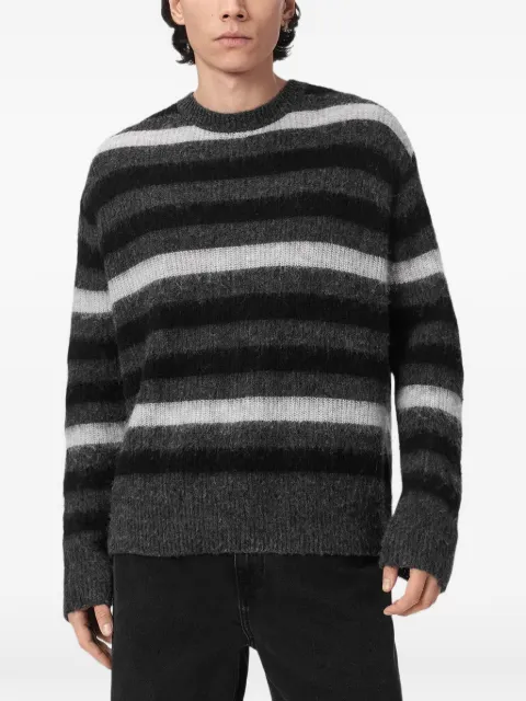AllSaints Sammie striped brushed-knit sweater