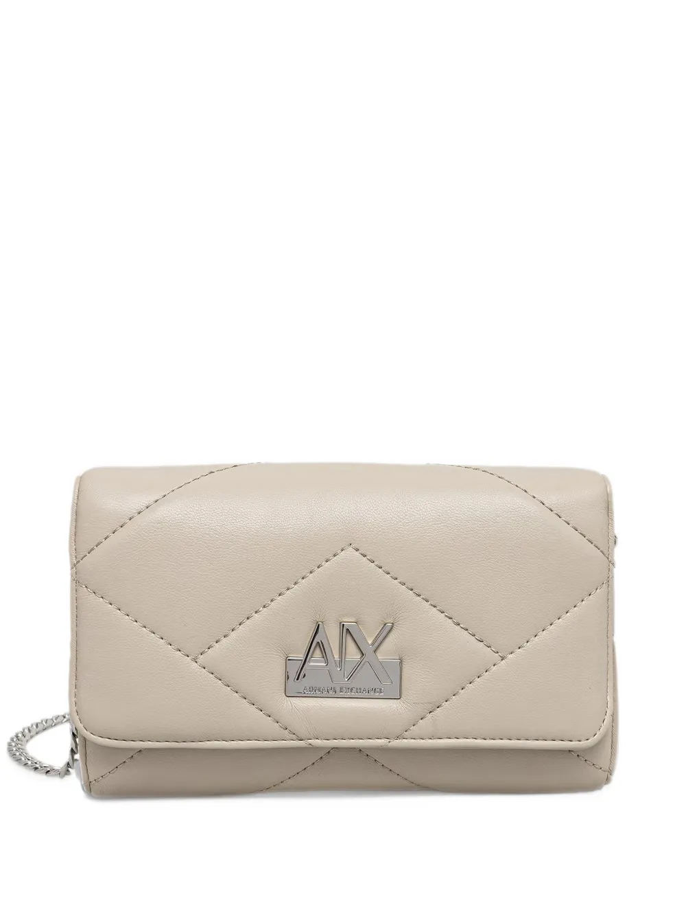 Armani Exchange quilted logo-plaque crossbody bag - Toni neutri