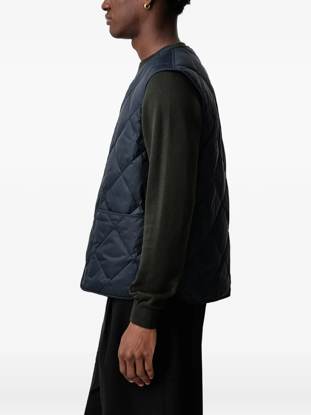 Barbour lightweight down reversible liner gilet Blauw