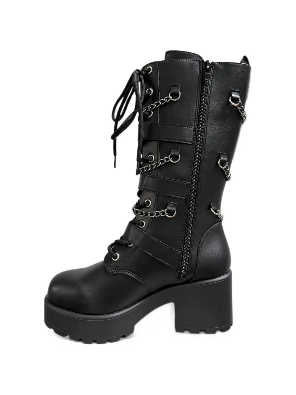 Altercore buckle-strap chain-link boots - Noir Altercore buckle-strap chain-link boots - Noir