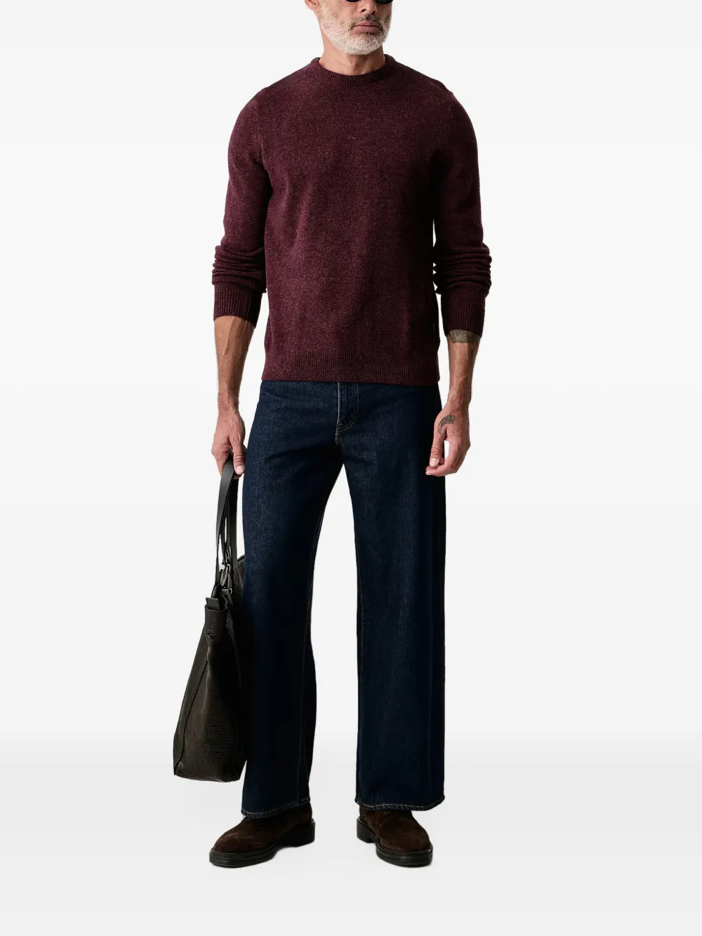 Barbour Holden crew-neck jumper Rood