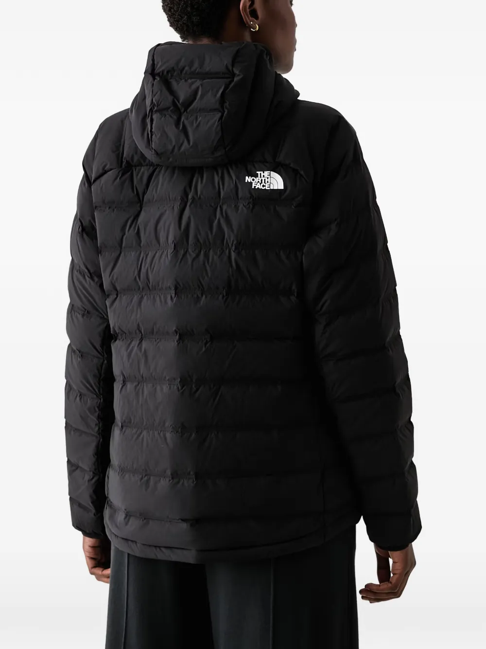 The North Face quilted hooded jacket Zwart
